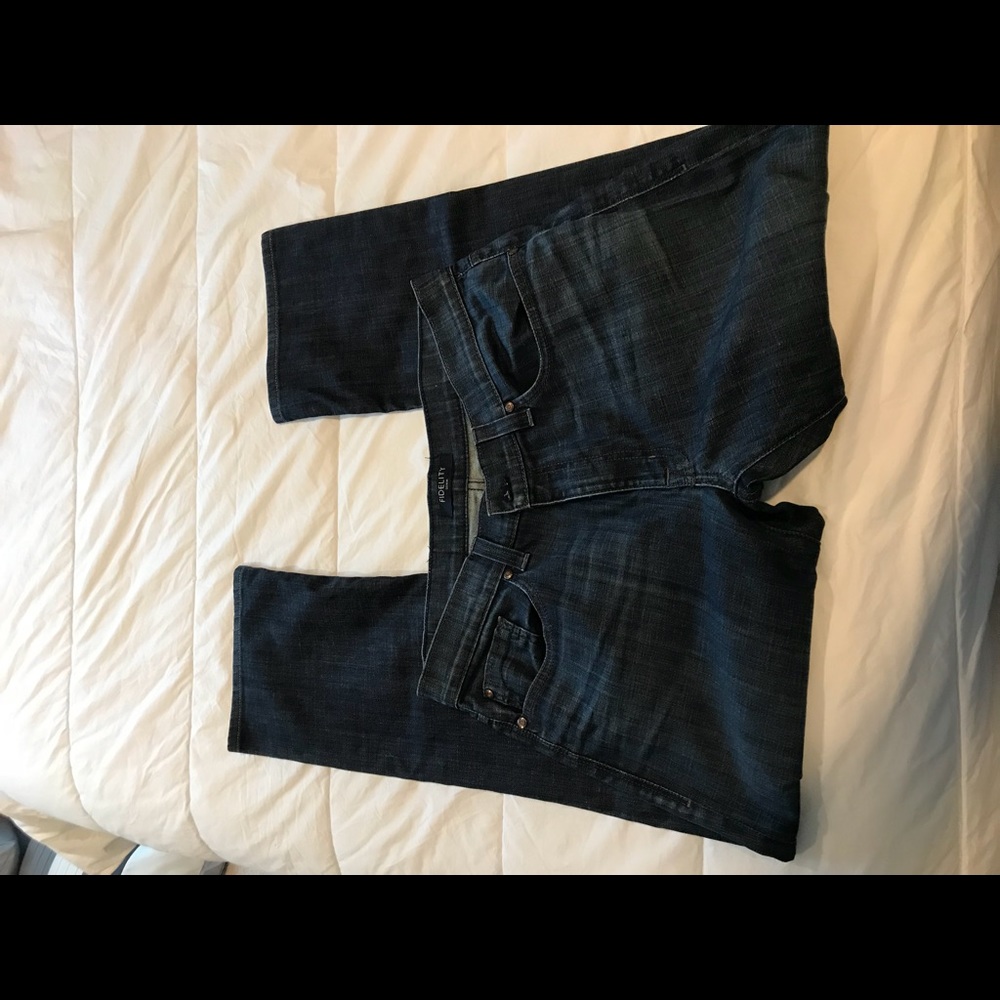 Sold.    Fidelity men’s denim jeans